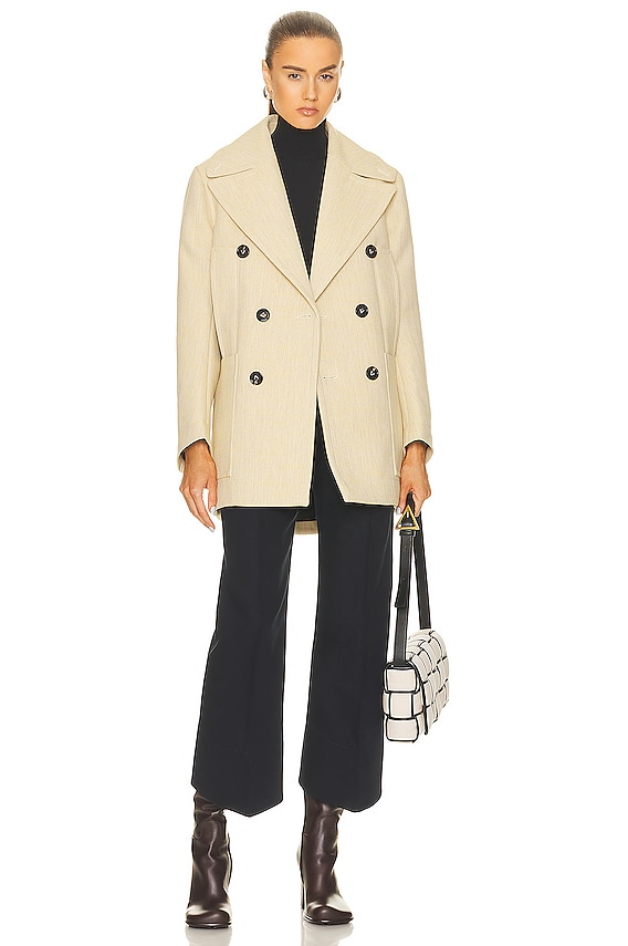 Valentino Feather Cuff Blazer in Sand | FWRD