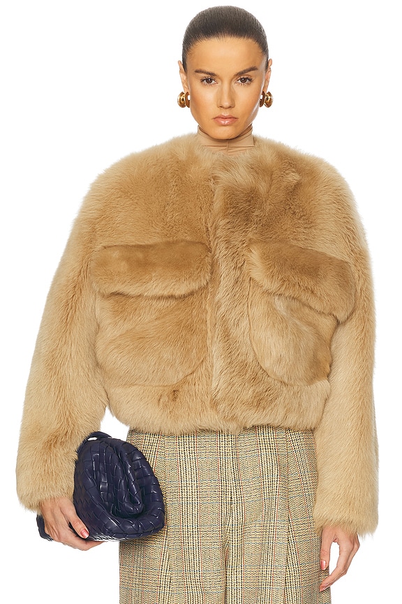 A.L.C. Lex Fur Coat in Yellow Fox | FWRD