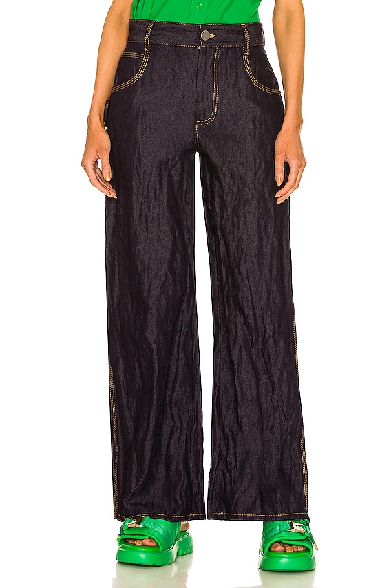 Jean Paul Gaultier Perforated Flare Trouser in Black | FWRD