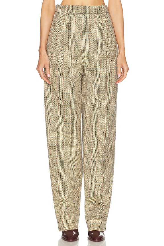 【送料&関税込】Saint Laurent Wide Trousers In Crepe Muslin Saint Laurent Wide Leg Pant in Noir Craie | FWRD