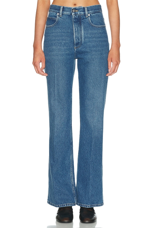 ALAÏA Flare Jean in Bleu Vintage | FWRD