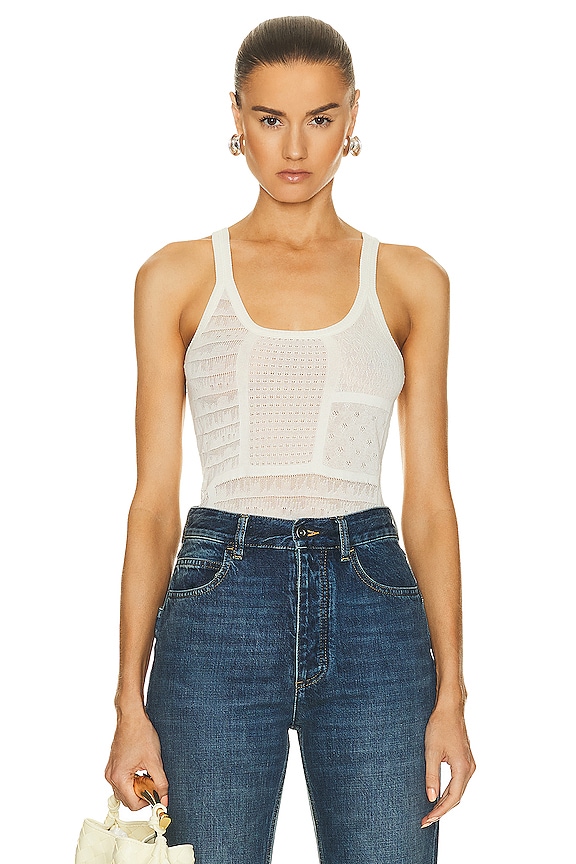Chloe Knit Tank Top in Iconic Milk | FWRD