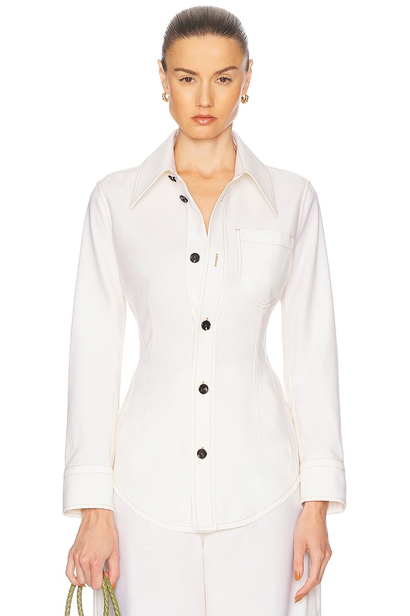 Tシャツ・カットソー Courreges Signature Polo - Courreges - Cotton - White Courreges Cotton Asymmetric Slash T-Shirt | Saks Fifth Avenue