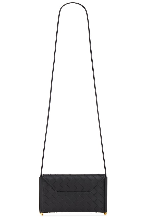 Bottega Veneta Wallet On Strap in Parakeet & Gold | FWRD