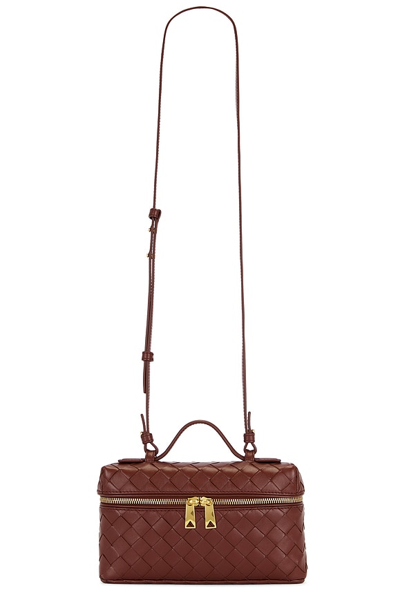 Bottega Veneta Baguette Pochette Chain Bag in White & Gold
