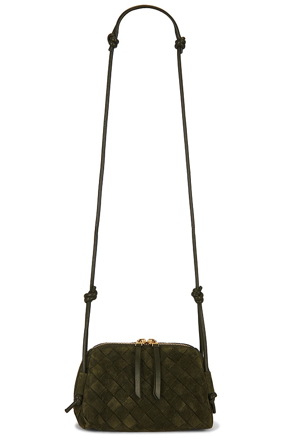 Bottega Veneta Double Knot Bag in Black & Gold | FWRD