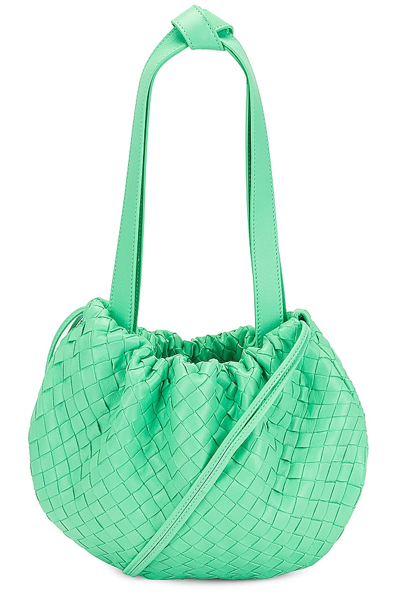 Bottega Veneta Mini Mirror Chain Bag in Fondant & Gold | FWRD