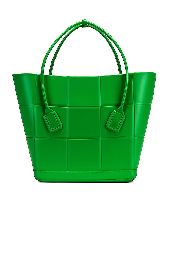 ★BOTTEGA VENETA★ Arco Tote Bag Kiwi 691194V14I03516 691194 Bottega Veneta Mini Arco Shopping Tote Bag in Kiwi & Silver
