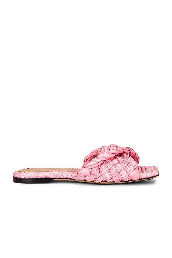 Bottega Veneta Padded Flat Sandals in Azalea | FWRD