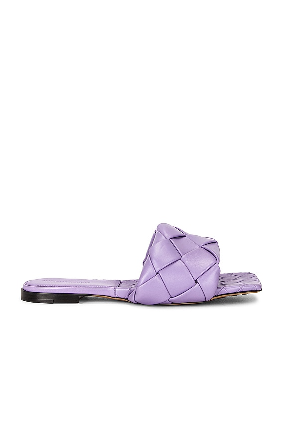 Bottega Veneta Padded Flat Sandals in Azalea | FWRD