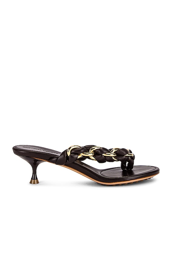 Balenciaga Groupie Sandal in Black & Gold | FWRD