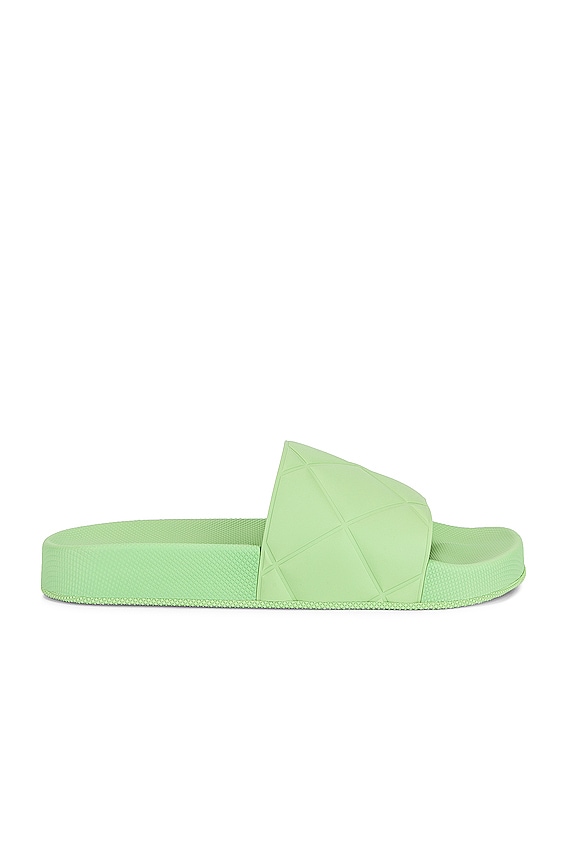 Bottega Veneta Rubber Carpet Slides in Parakeet | FWRD