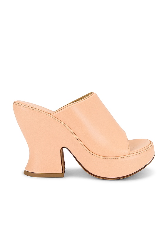 Bottega Veneta Rubber Flash Mules in Papaya | FWRD