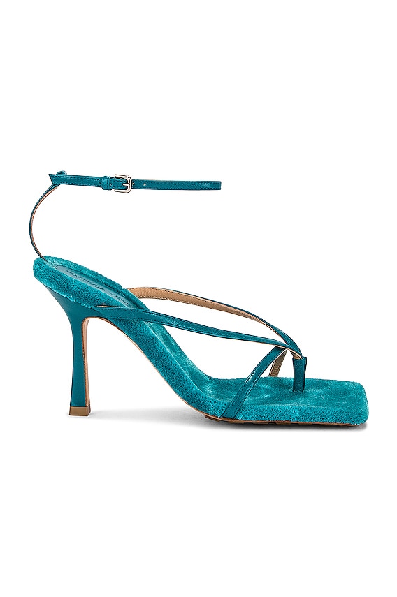 Bottega Veneta Stretch Ankle Strap Sandals in Inkwell | FWRD