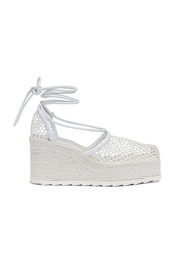 Coperni Branded Wedge Sandal in Lilac | FWRD