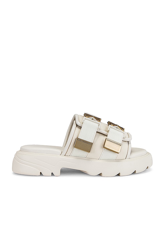 Isabel Marant Madee Leather Padded Sandal in White | FWRD