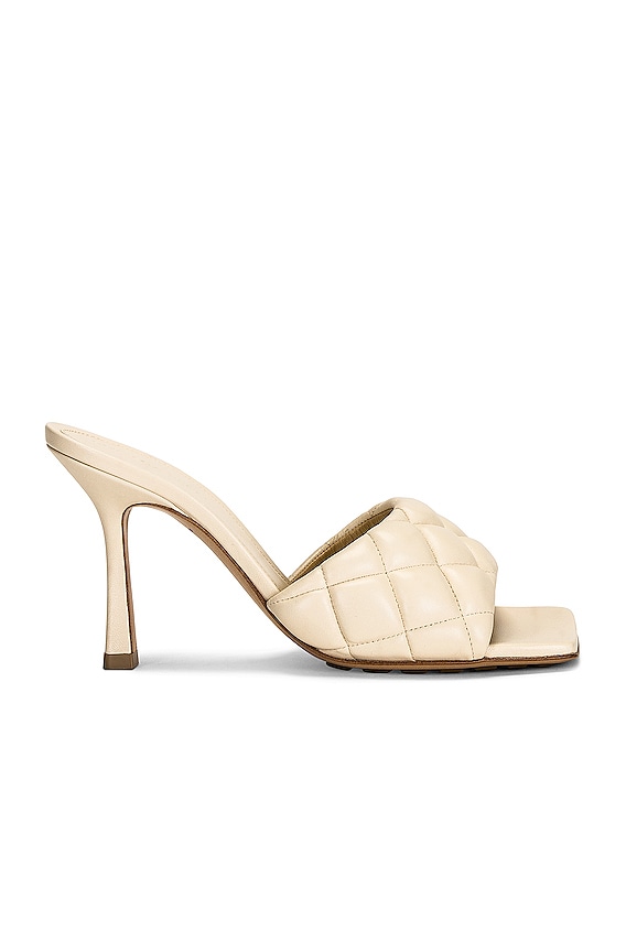 Bottega Veneta Leather Stretch Toe Heels in Optic White | FWRD display picture 1