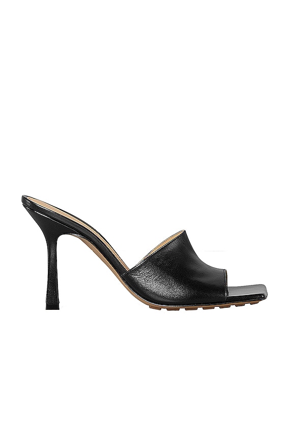 ★SAINT LAURENT★TRIBUTE ミュール Saint Laurent Tribute Embossed Croc Mules in Nero | FWRD