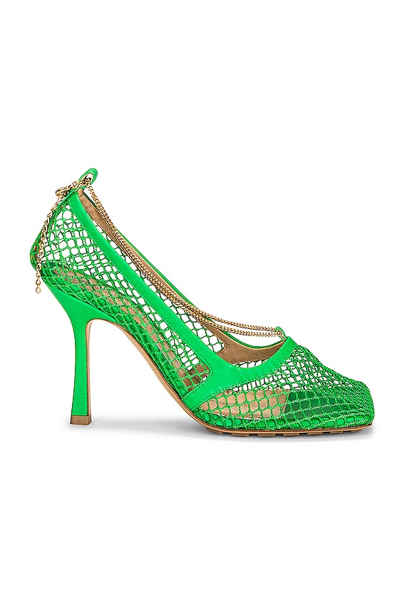 Bottega Veneta Dot Lace Up Sandals in Kiwi | FWRD