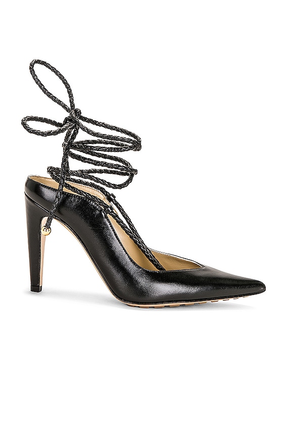 Saint Laurent Tom Lace Up Pump in Nero | FWRD Saint Laurent Tom Lace Up Pump in Nero | FWRD