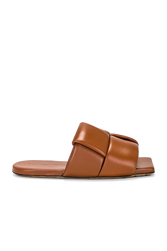 ★Saint Laurent★ Tribute Flat Mule Amber 571952BDA002206 57 Saint Laurent Tribute Flat Sandal in Amber | FWRD