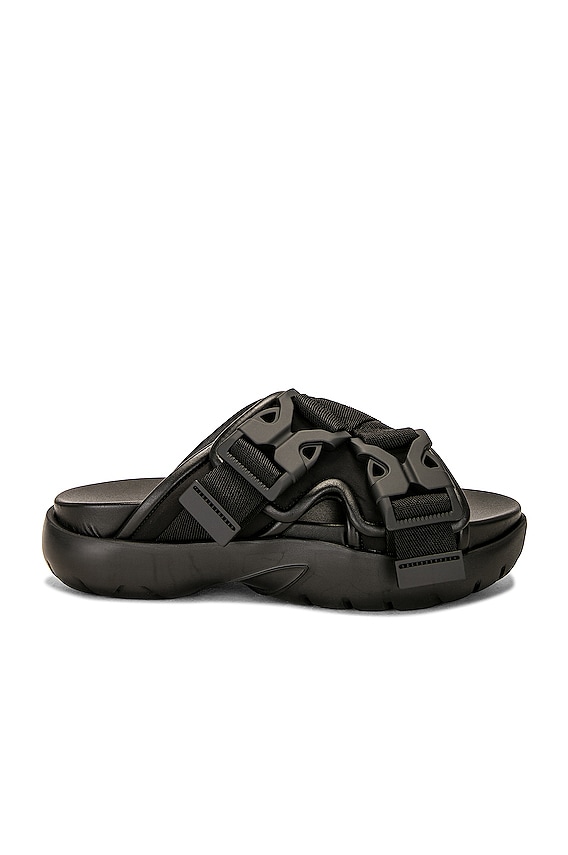 Givenchy Marshmallow Slider Wedge Sandals in Black & White