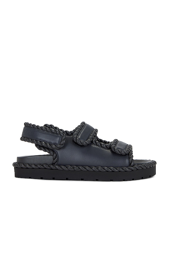 Bottega Veneta Jack Flat Sandal in Black | FWRD