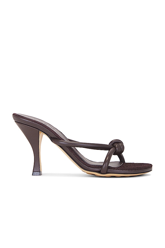 Bottega Veneta Metallic Blink Mule Sandal in Chili | FWRD