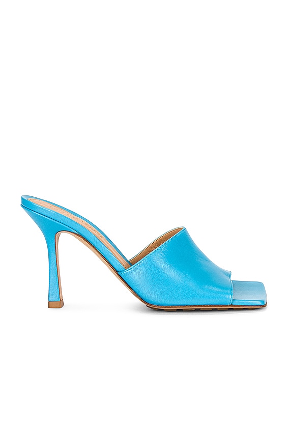 Bottega Veneta Stretch Ankle Strap Sandals in Pale Blue | FWRD