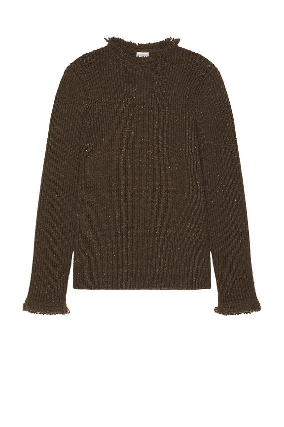 Rag & Bone Clarkson Crew Sweater in Slate Brown | FWRD