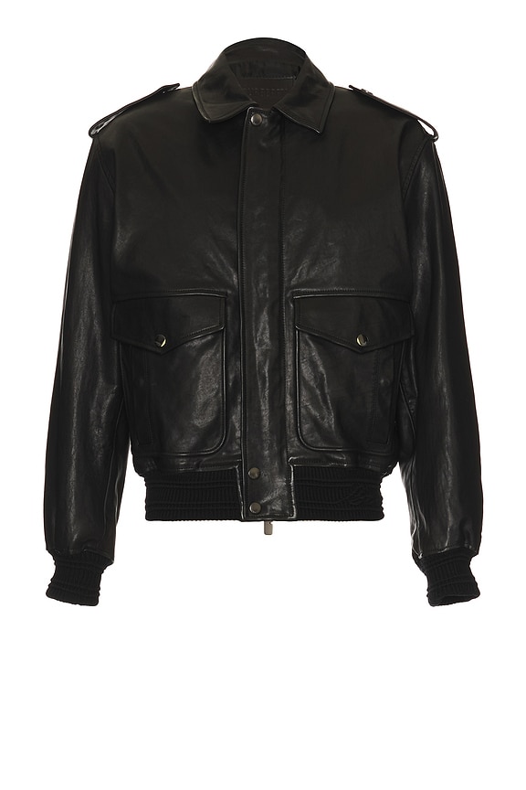 【SAINT LAURENT】 Classic Motorcycle Jacket - Black Saint Laurent Classic Motorcycle Jacket in Black | FWRD