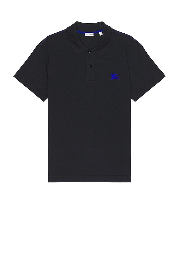 AMI Paris De Coeur Polo Shirt in Black | FWRD
