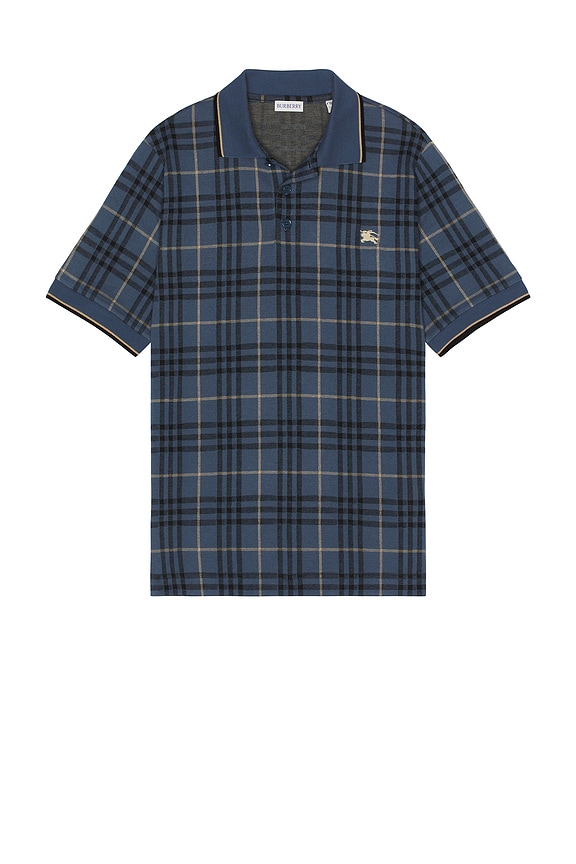 Burberry Check Jacquard Polo in Ink Check | FWRD