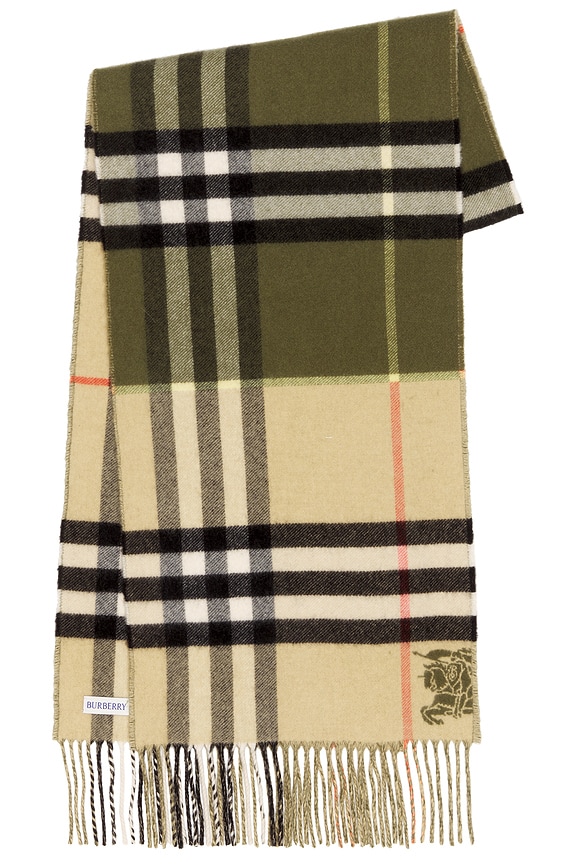 Burberry Narrow Tri Bar Scarf in Black | FWRD