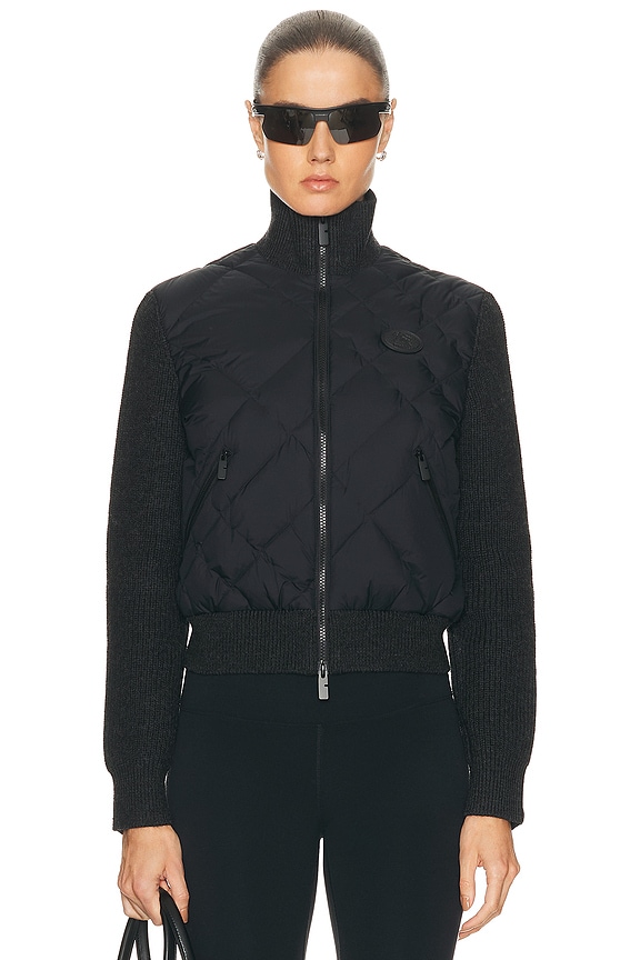 Helmut Lang Funnel Zip Jacket in Rinsed Black | FWRD