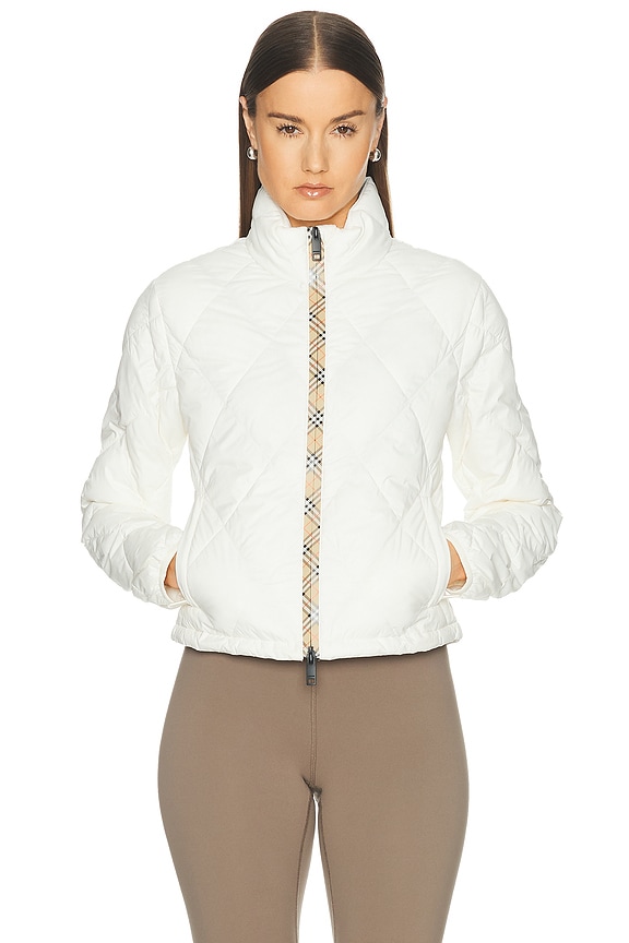 Rick Owens Fog Cropped Bomber Jacket in Pearl | FWRD