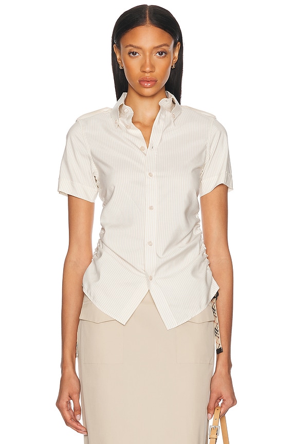 Sandy Liang Camper Top in Grey | FWRD
