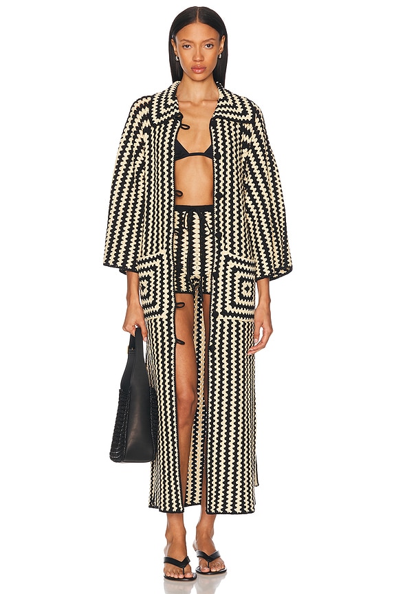 Ganni Cherry Blossom Rain Coat in Leopard | FWRD