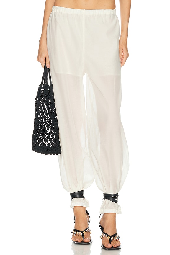 Stella McCartney x adidas Lace Trim Sweatpants in Black | FWRD