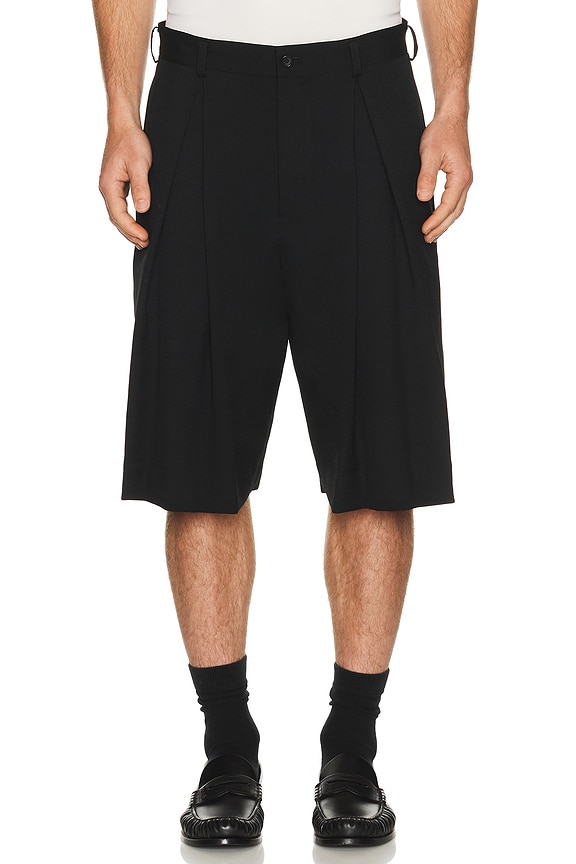 パンツ 26ss COMME des GARCONS SHIRT Zip Shorts COMME des GARCONS SHIRT Zipper Detail Shorts in Black | FWRD