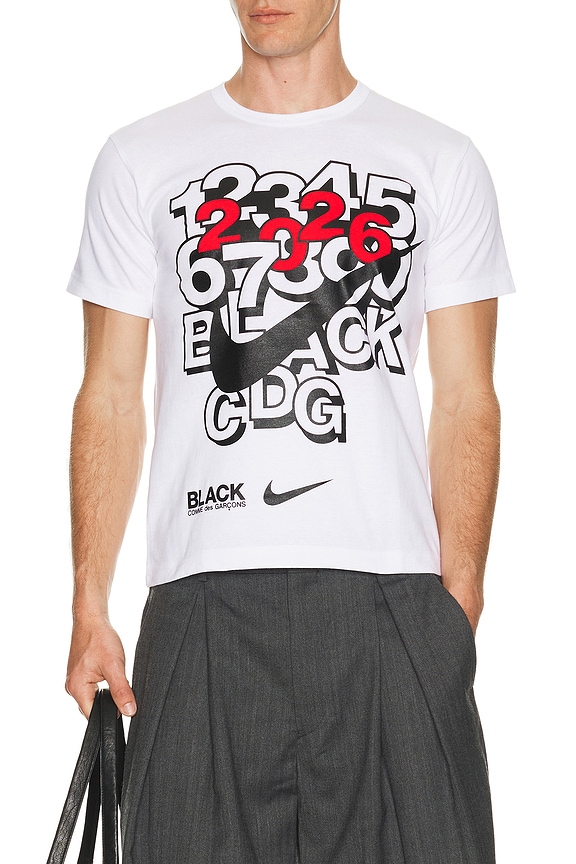 OFF-WHITE Dripping Arrows Tee in White & Black | FWRD