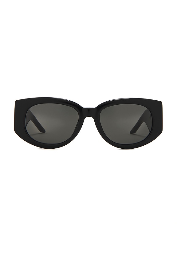 サングラス Wave Sunglasses - Casablanca - Acetate - Beige Acetate & Metal Wave Oval Sunglasses in Creme/Solid Green – SVRN