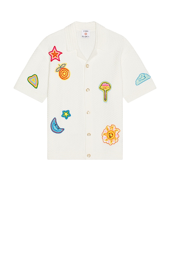NKNIT zigzag paper knit shirts ivory① zigzag paper knit shirts | NKNIT
