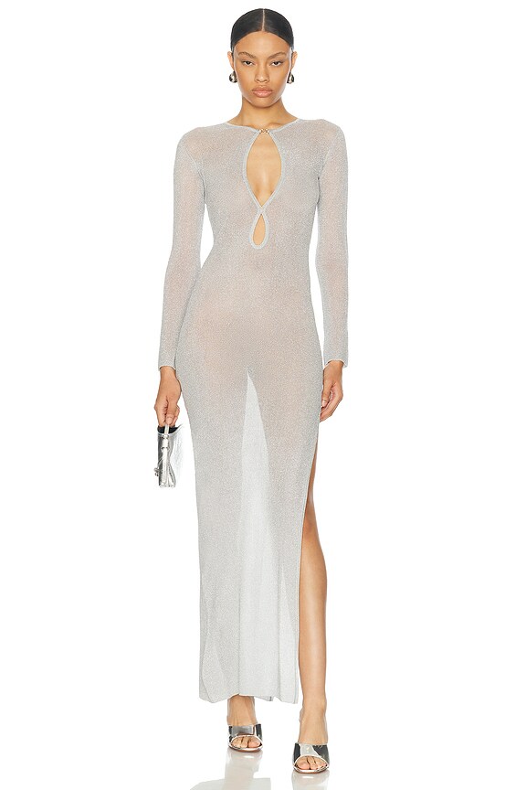 Adrianna Papell Matte Jersey Dress Helsa Claudetta Maxi Dress In Grey FWRD
