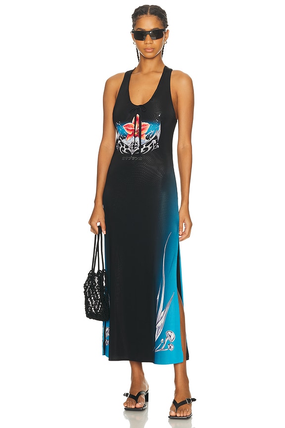 knee length dresses for ladies WAVE MESH BEACH DRESS  PatBO