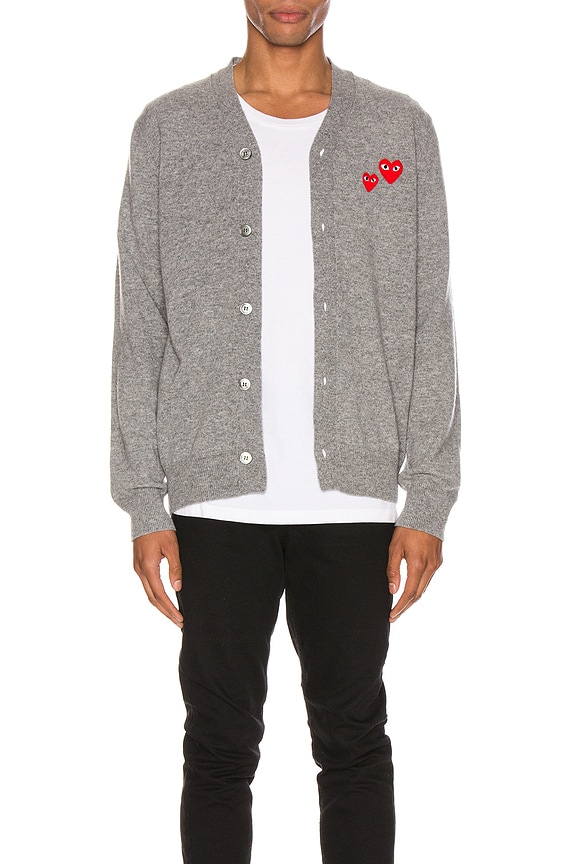 PLAY COMME des GARCONS カーディガン COMME DES GARCONS PLAY - WOOL CARDIGAN WITH LOGO - Eleonora