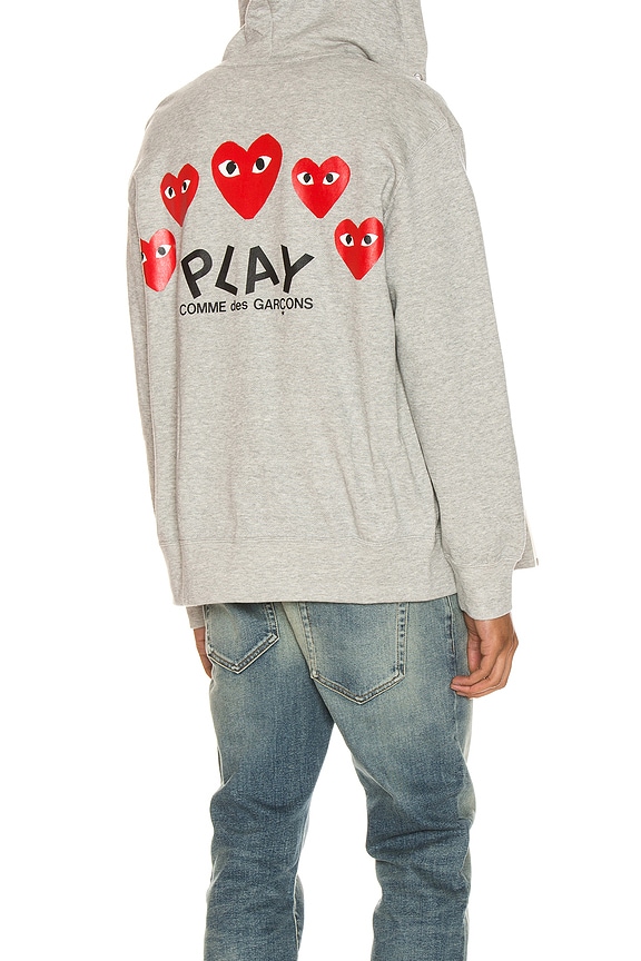COMME des GARCONS PLAY レッドエンブレムジップコットン