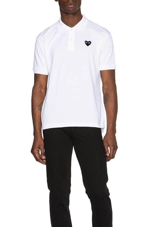 comme des garçons shirt woven shirt (white / blue) fj-b025