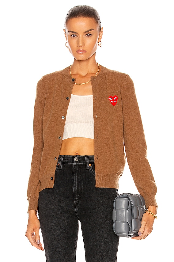 BODE Game Point Cardigan in Gold | FWRD