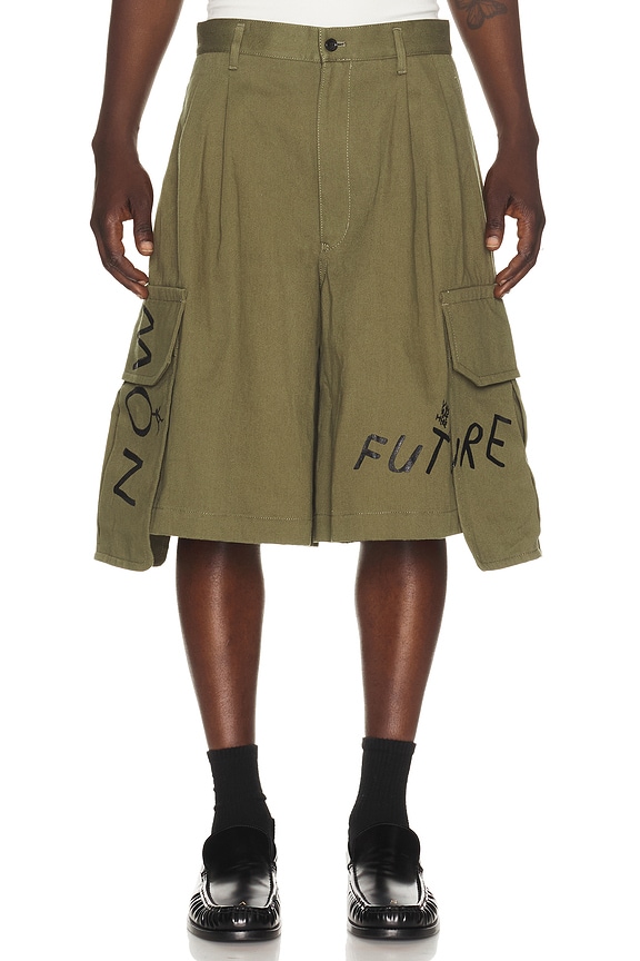 COMME des GARCONS SHIRT Zipper Detail Shorts in Black | FWRD
